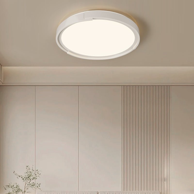 Edge Minimalist Ceiling Light | Metal & PVC | Black or White