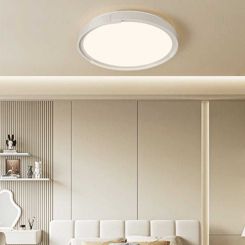Edge Minimalist Ceiling Light | Metal & PVC | Black or White