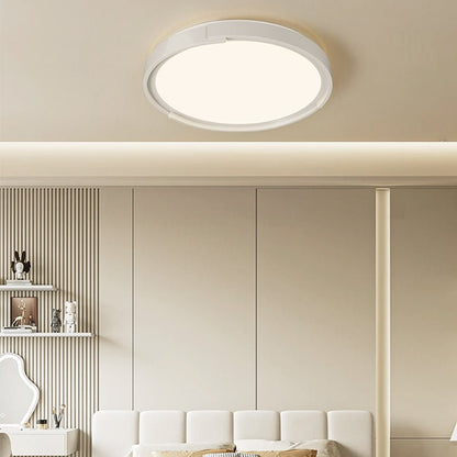 Edge Minimalist Ceiling Light | Metal & PVC | Black or White