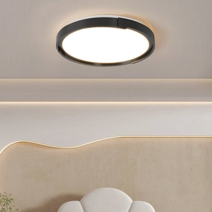 Edge Minimalist Ceiling Light | Metal & PVC | Black or White