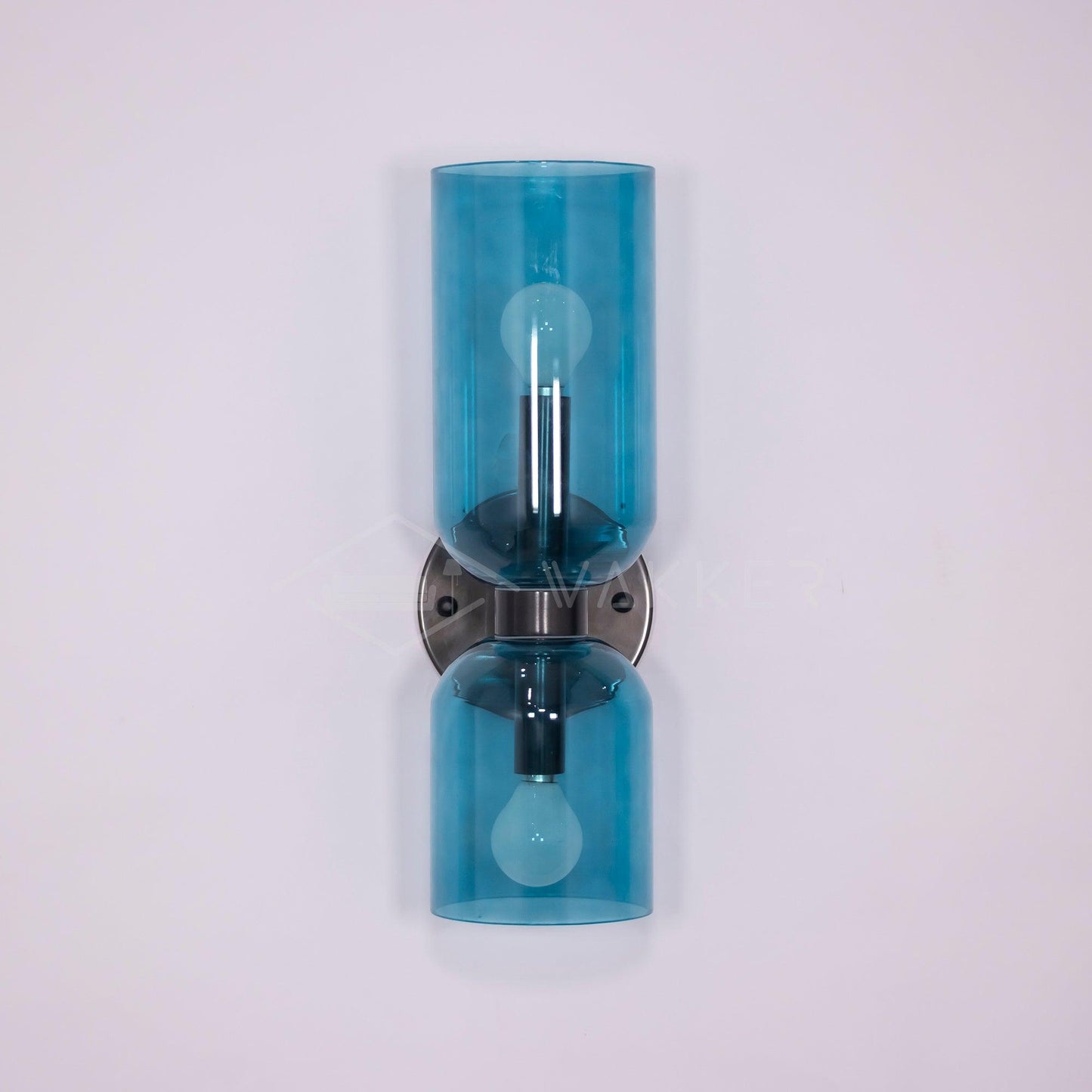 Wall Lamp Set of 2 | Opal & Smoked Glass | Satin Brass & Blackened Brass