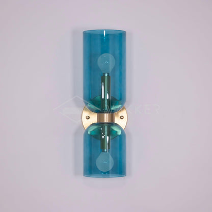 Wall Lamp Set of 2 | Opal & Smoked Glass | Satin Brass & Blackened Brass