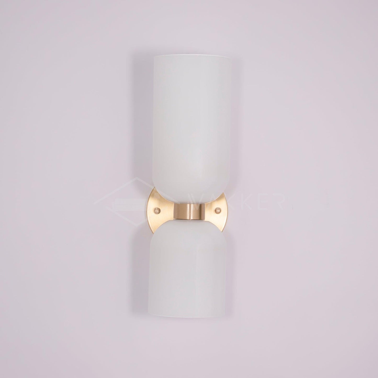 Wall Lamp Set of 2 | Opal & Smoked Glass | Satin Brass & Blackened Brass
