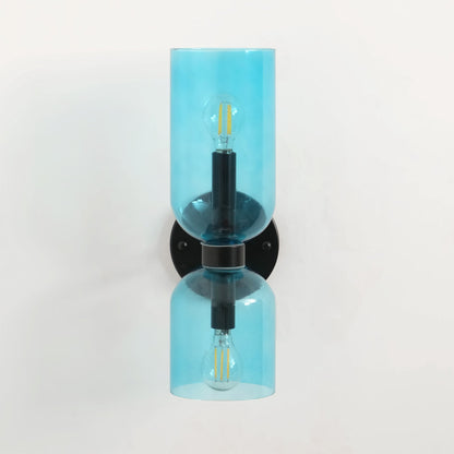 Wall Lamp Set of 2 | Opal & Smoked Glass | Satin Brass & Blackened Brass