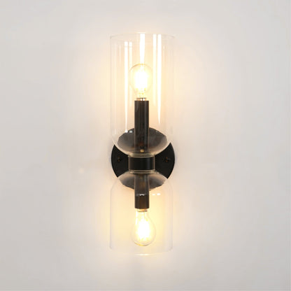 Wall Lamp Set of 2 | Opal & Smoked Glass | Satin Brass & Blackened Brass