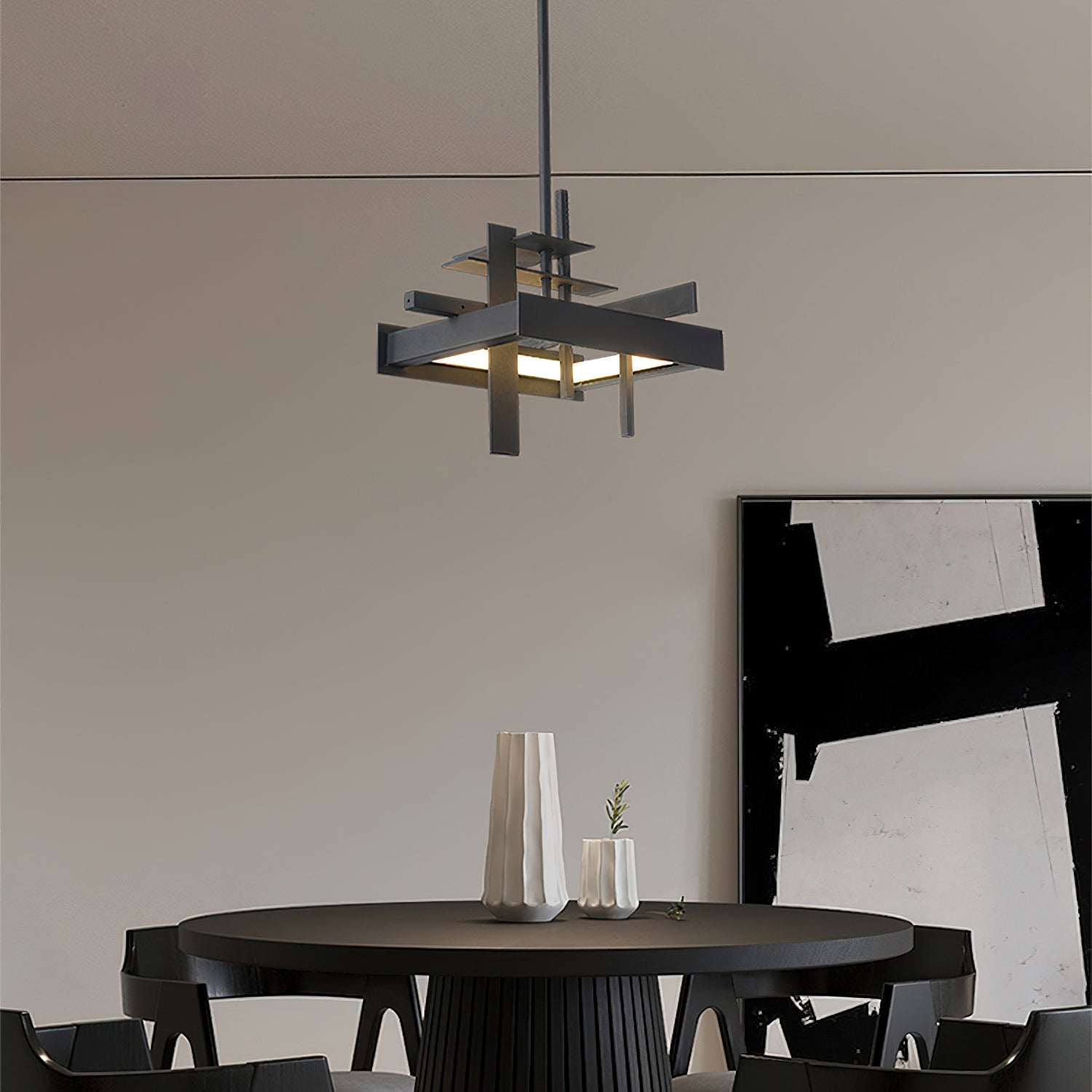 Eithne Planar Pendant Light | Premium Iron | Matte Black