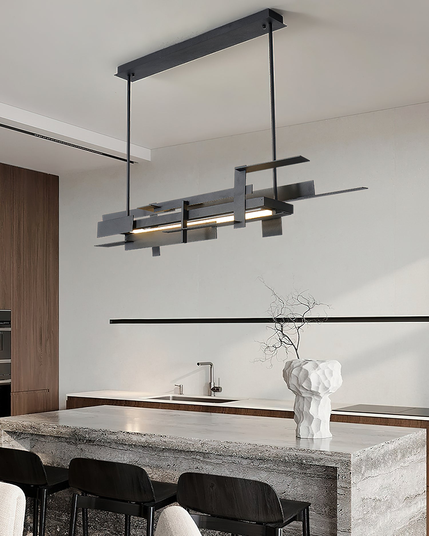 Eithne Planar Pendant Light | Premium Iron | Matte Black