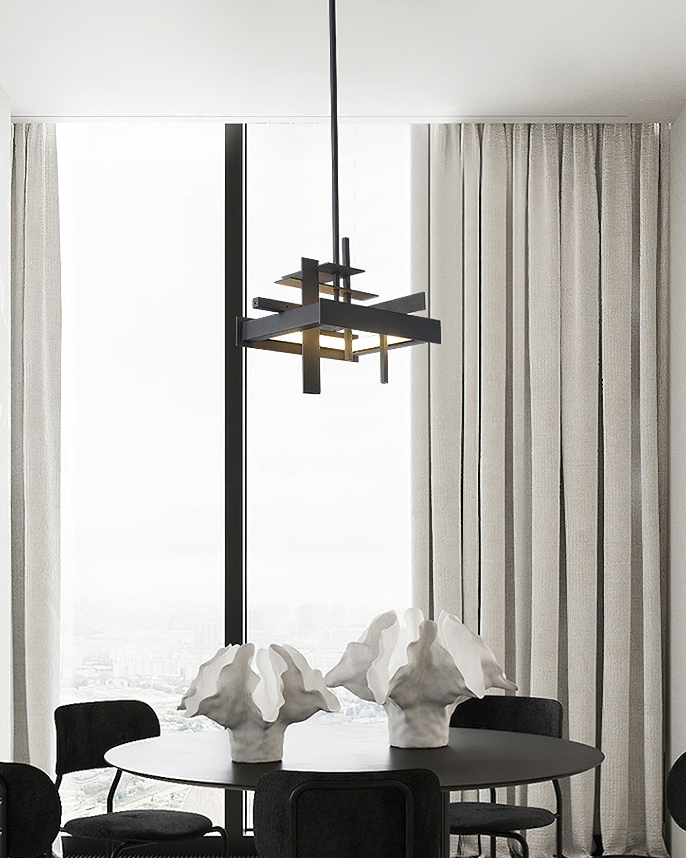 Eithne Planar Pendant Light | Premium Iron | Matte Black