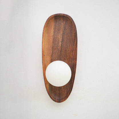 Eivor Wall Lamp | Handmade Wood & Glass | Set of 2