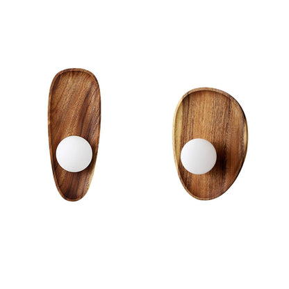 Eivor Wall Lamp | Handmade Wood & Glass | Set of 2