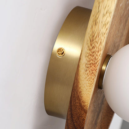 Eivor Wall Lamp | Handmade Wood & Glass | Set of 2