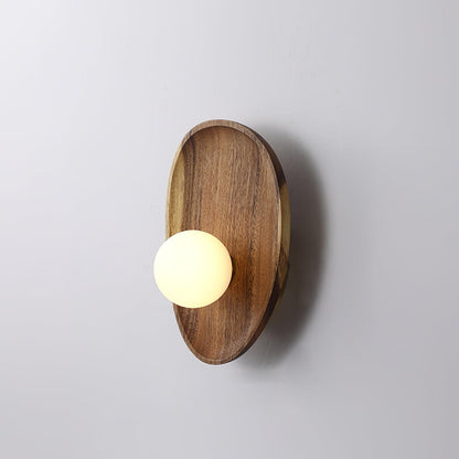 Eivor Wall Lamp | Handmade Wood & Glass | Set of 2