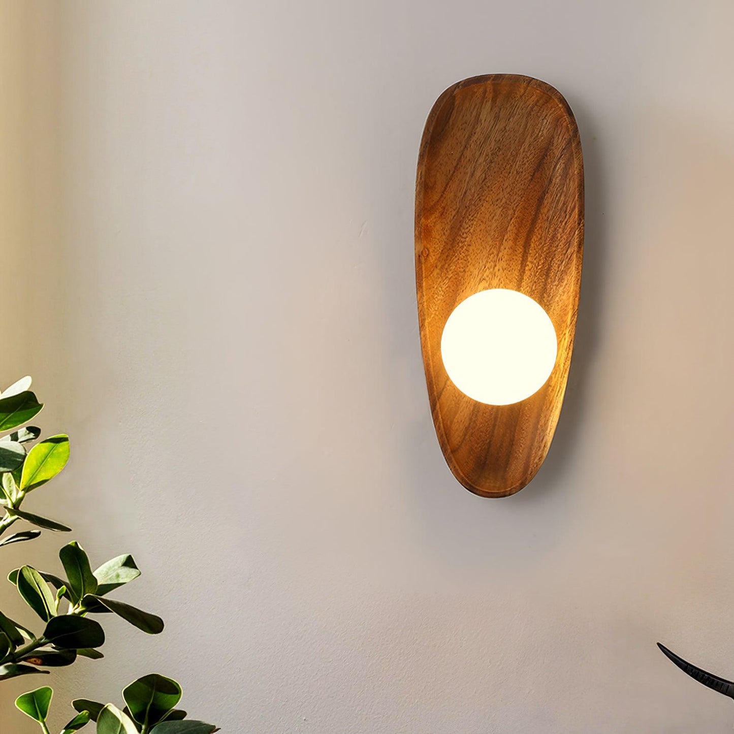 Eivor Wall Lamp | Handmade Wood & Glass | Set of 2
