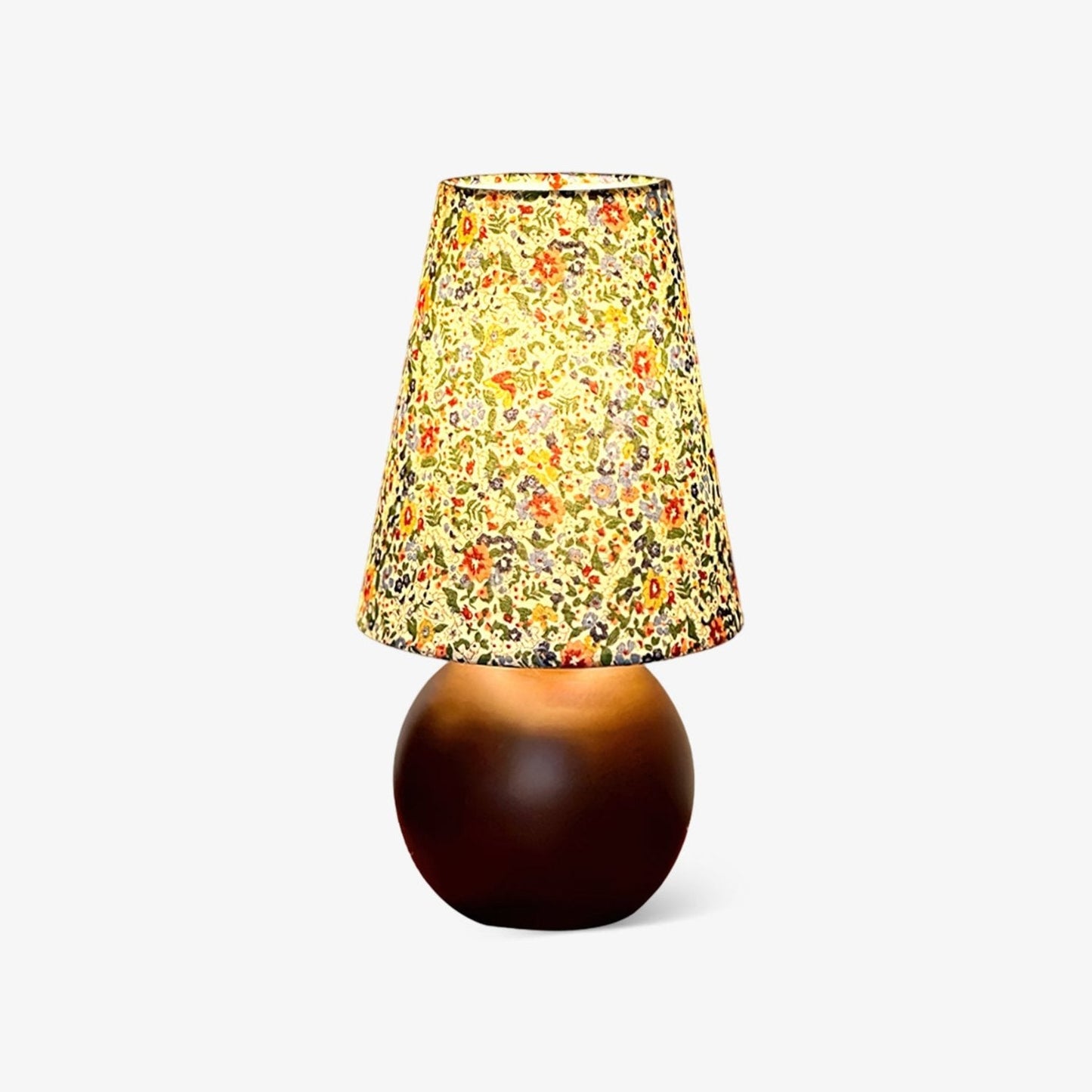 Elara Table Lamp | Floral Pattern | Brown Shade