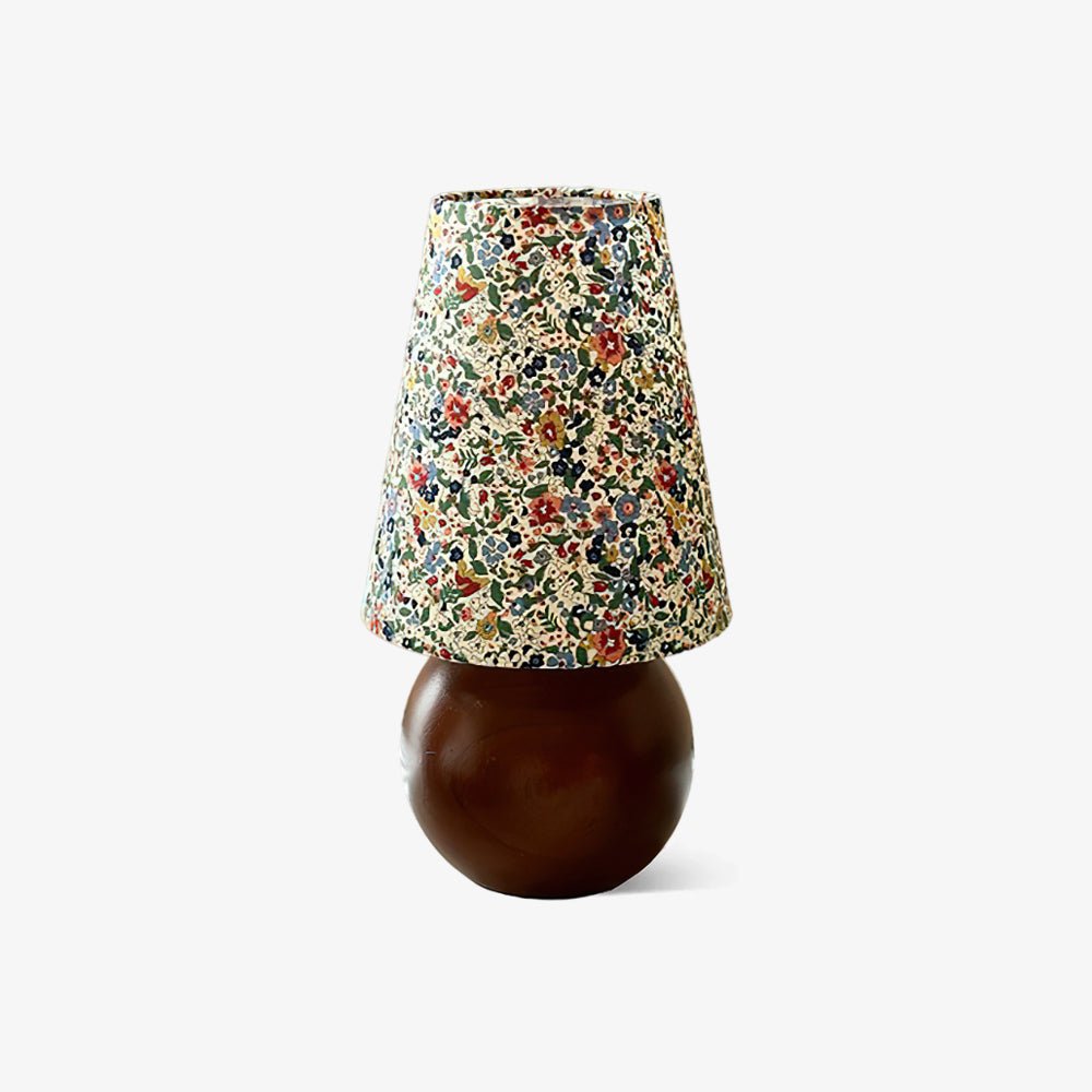 Elara Table Lamp | Floral Pattern | Brown Shade