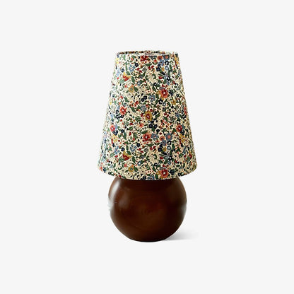 Elara Table Lamp | Floral Pattern | Brown Shade