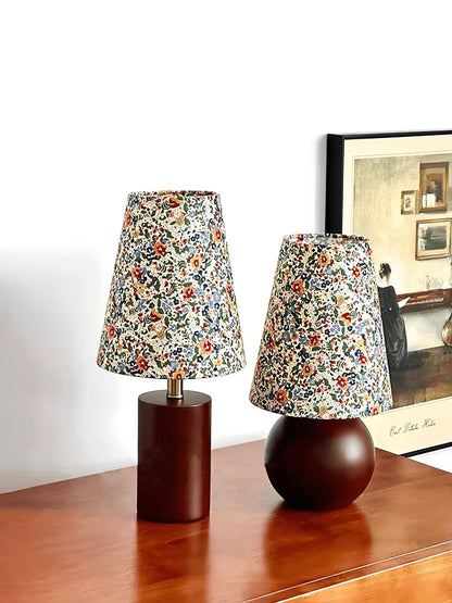 Elara Table Lamp | Floral Pattern | Brown Shade
