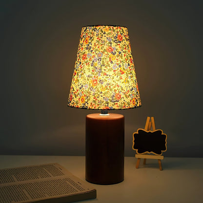 Elara Table Lamp | Floral Pattern | Brown Shade