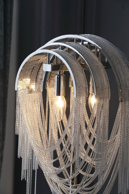 Chains Tassel Table Lamp | Metal, Stainless Steel | Gold, Chrome