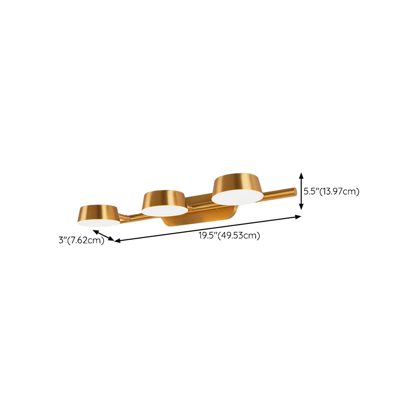 Eleanor Vanity Wall Light | Brass & Acrylic | 1/2/3-Light Options