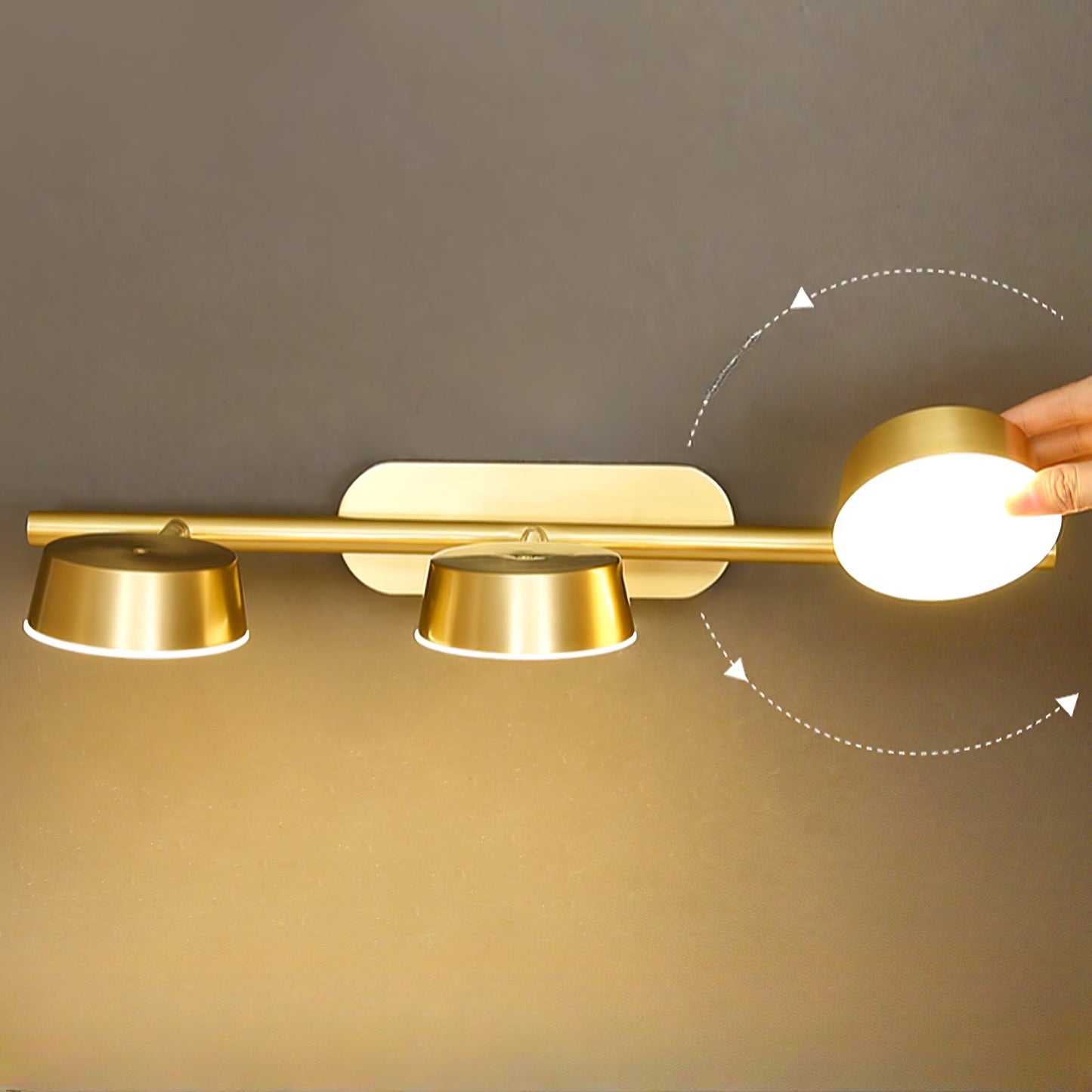 Eleanor Vanity Wall Light | Brass & Acrylic | 1/2/3-Light Options