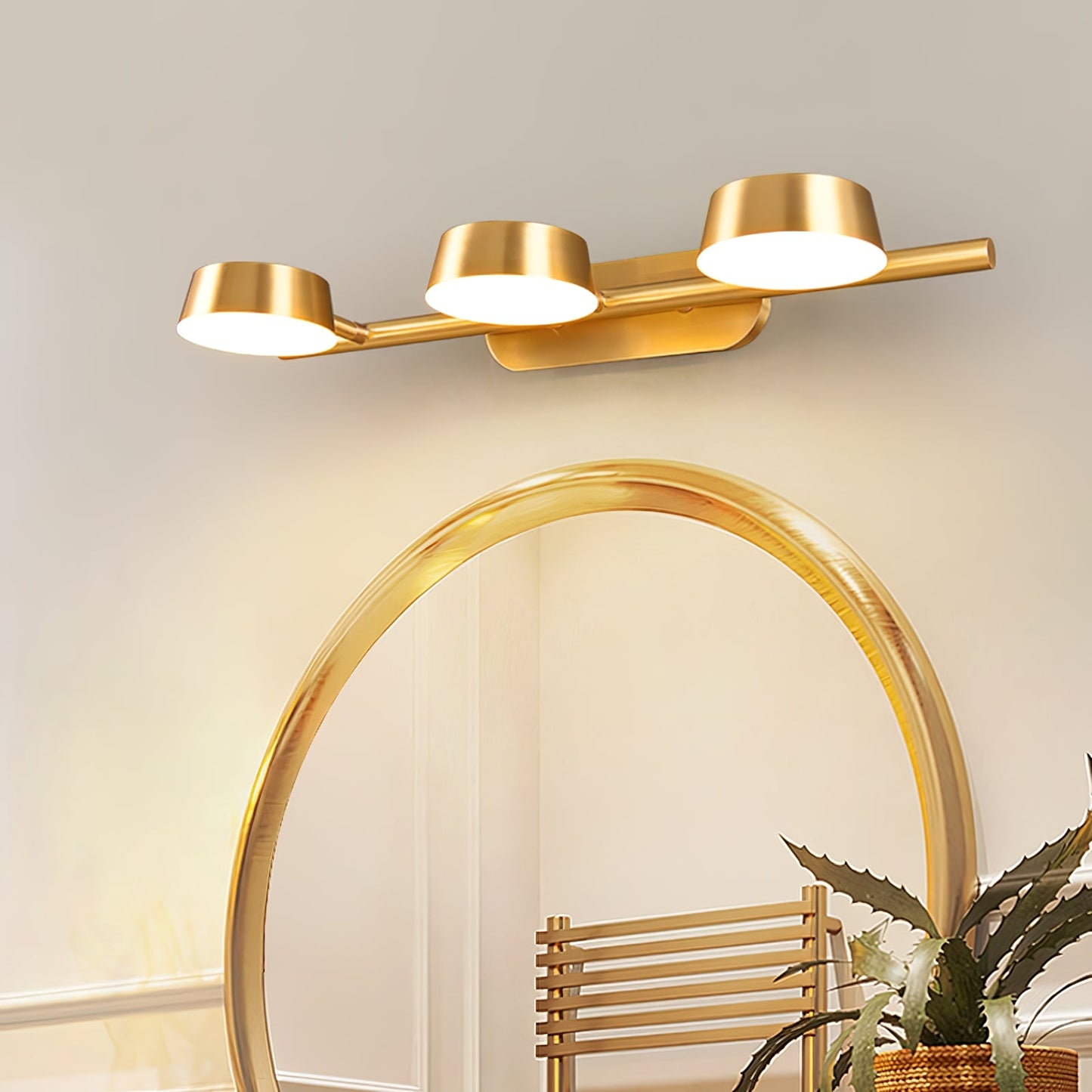 Eleanor Vanity Wall Light | Brass & Acrylic | 1/2/3-Light Options