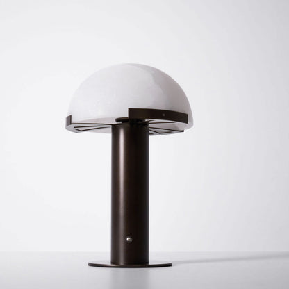 Alabaster Table Lamp | Organic Alabaster & Bronze | 30cm Diameter