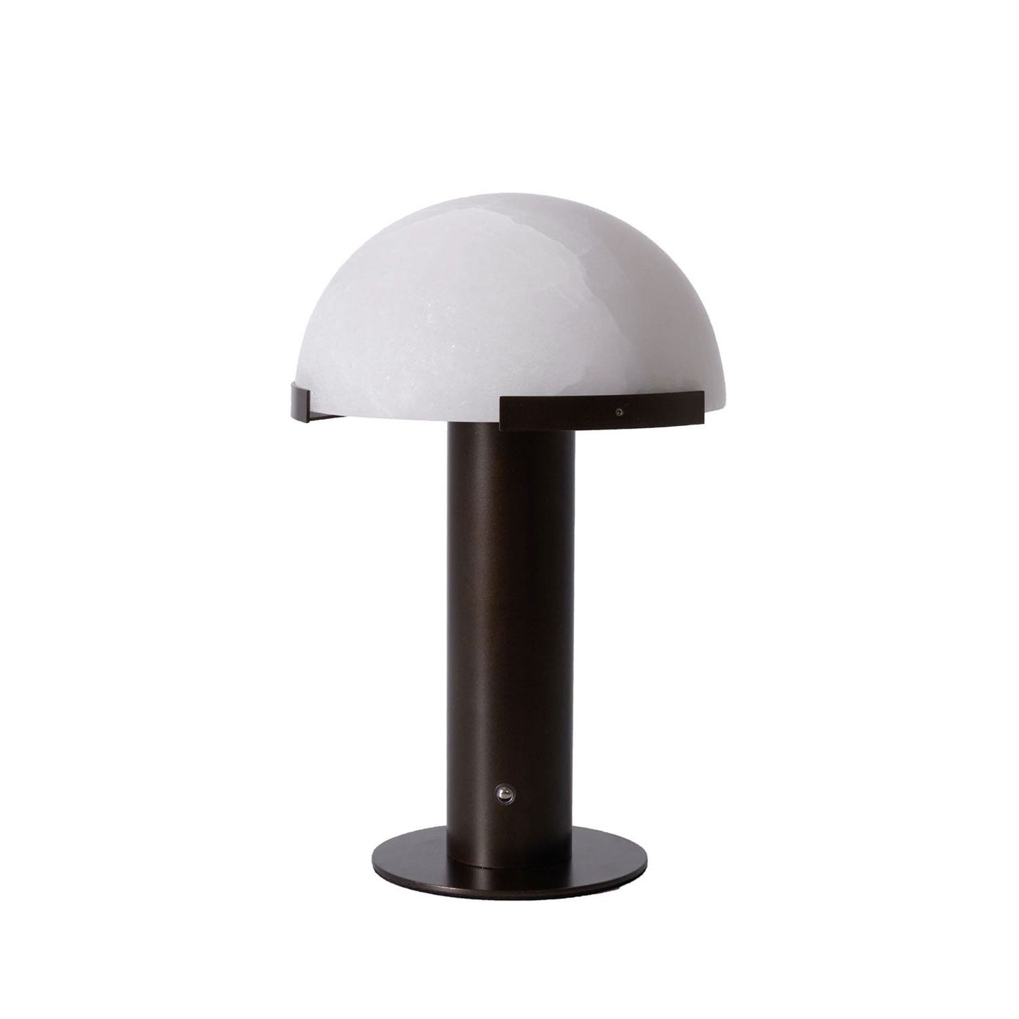 Alabaster Table Lamp | Organic Alabaster & Bronze | 30cm Diameter