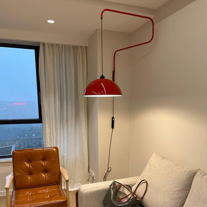 Wall Lamp | Adjustable Metal Shade | Red, White, Black
