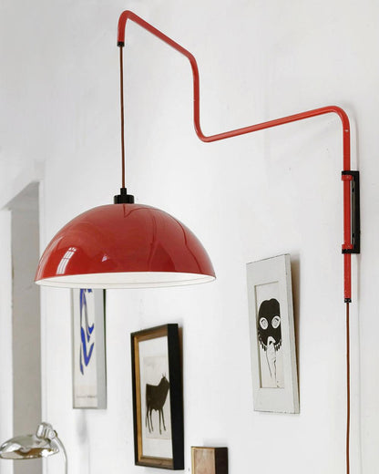 Wall Lamp | Adjustable Metal Shade | Red, White, Black