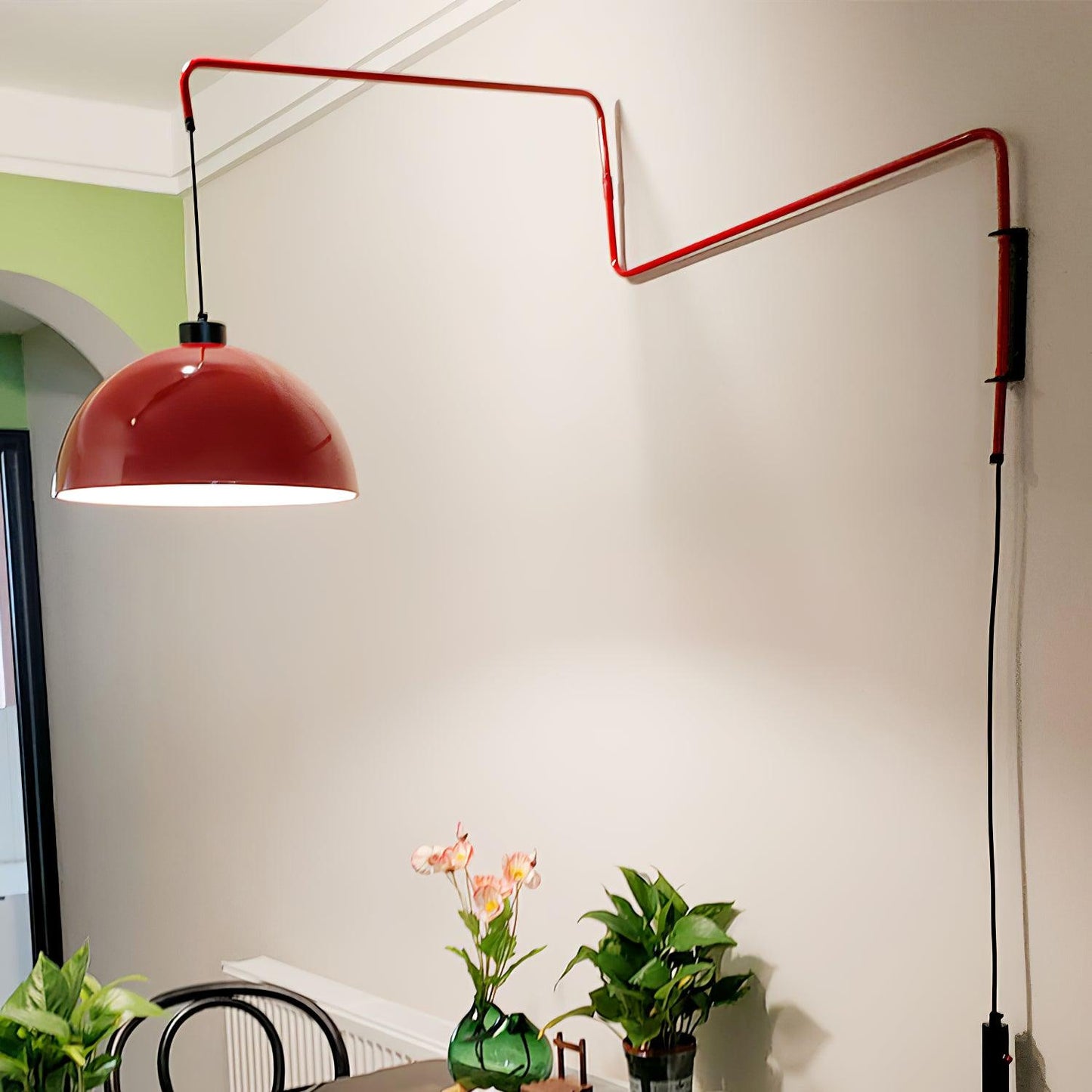 Wall Lamp | Adjustable Metal Shade | Red, White, Black