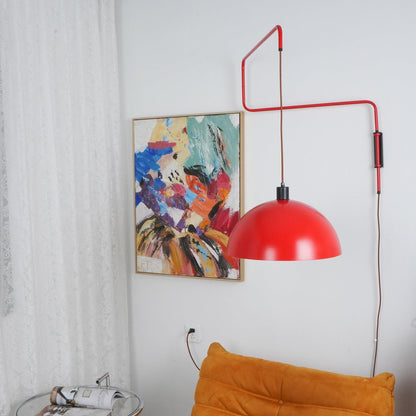 Wall Lamp | Adjustable Metal Shade | Red, White, Black