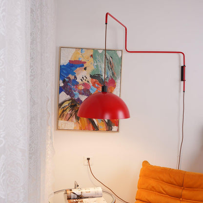 Wall Lamp | Adjustable Metal Shade | Red, White, Black