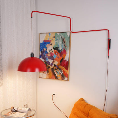 Wall Lamp | Adjustable Metal Shade | Red, White, Black