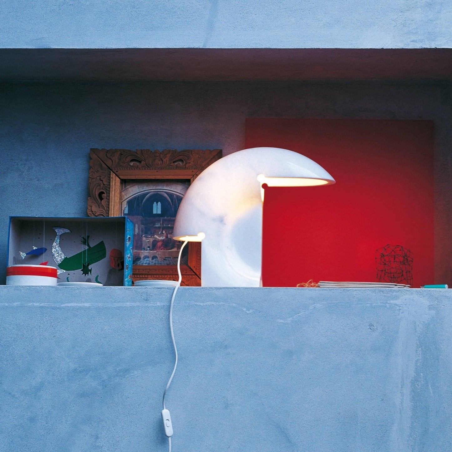 Elios Marble Table Lamp | Marble | White
