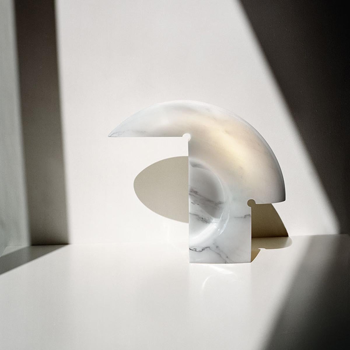 Elios Marble Table Lamp | Marble | White
