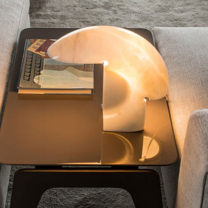 Elios Marble Table Lamp | Marble | White