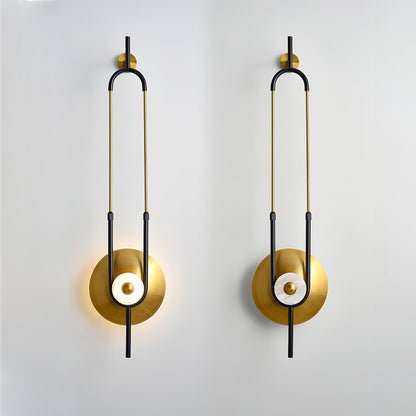 Ellipse Ring Wall Light | Marble | Gold or White