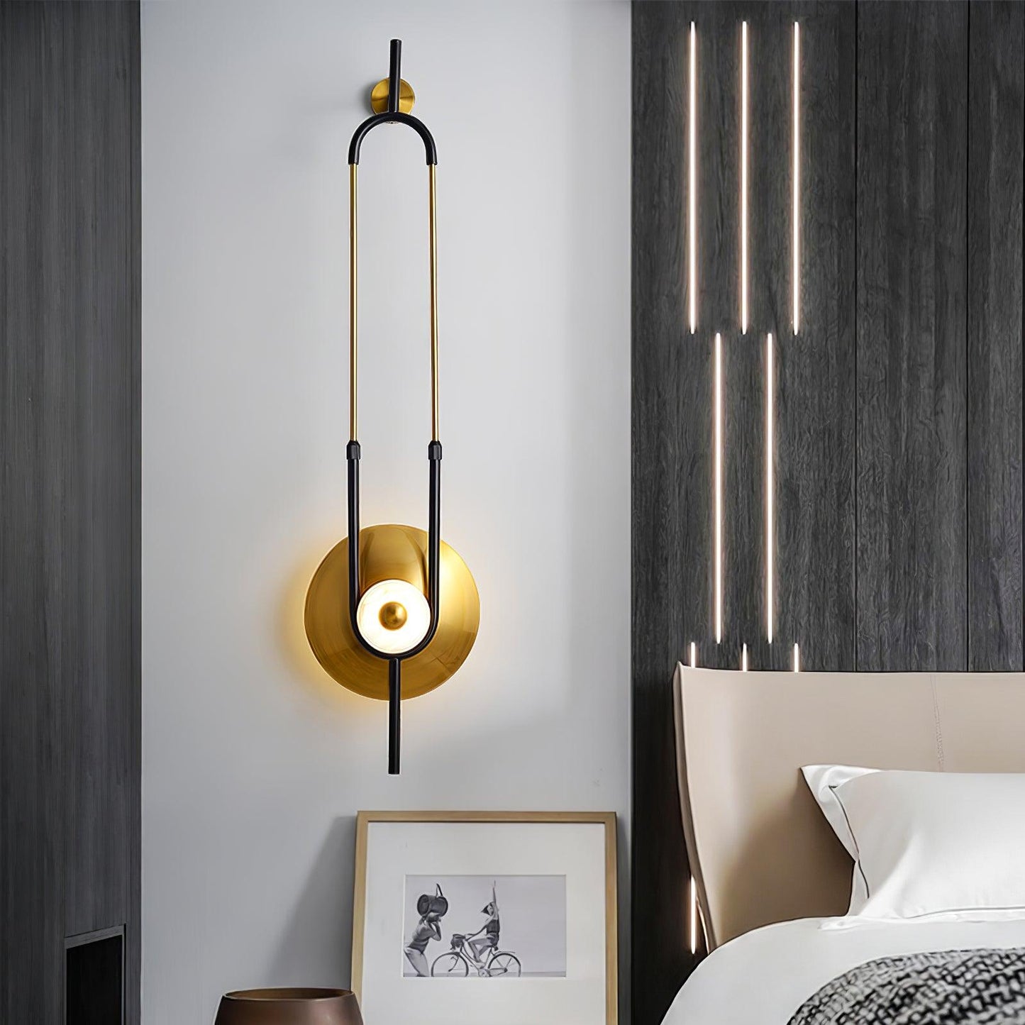 Ellipse Ring Wall Light | Marble | Gold or White