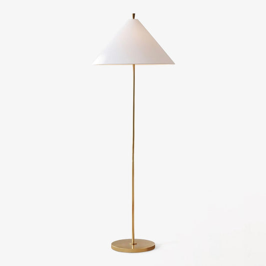 Floor Lamp | Gold Metal & Fabric | 156cm Height