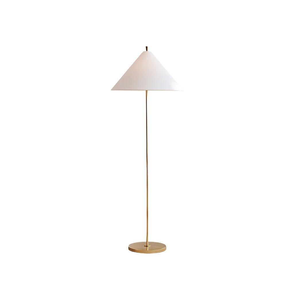 Floor Lamp | Gold Metal & Fabric | 156cm Height