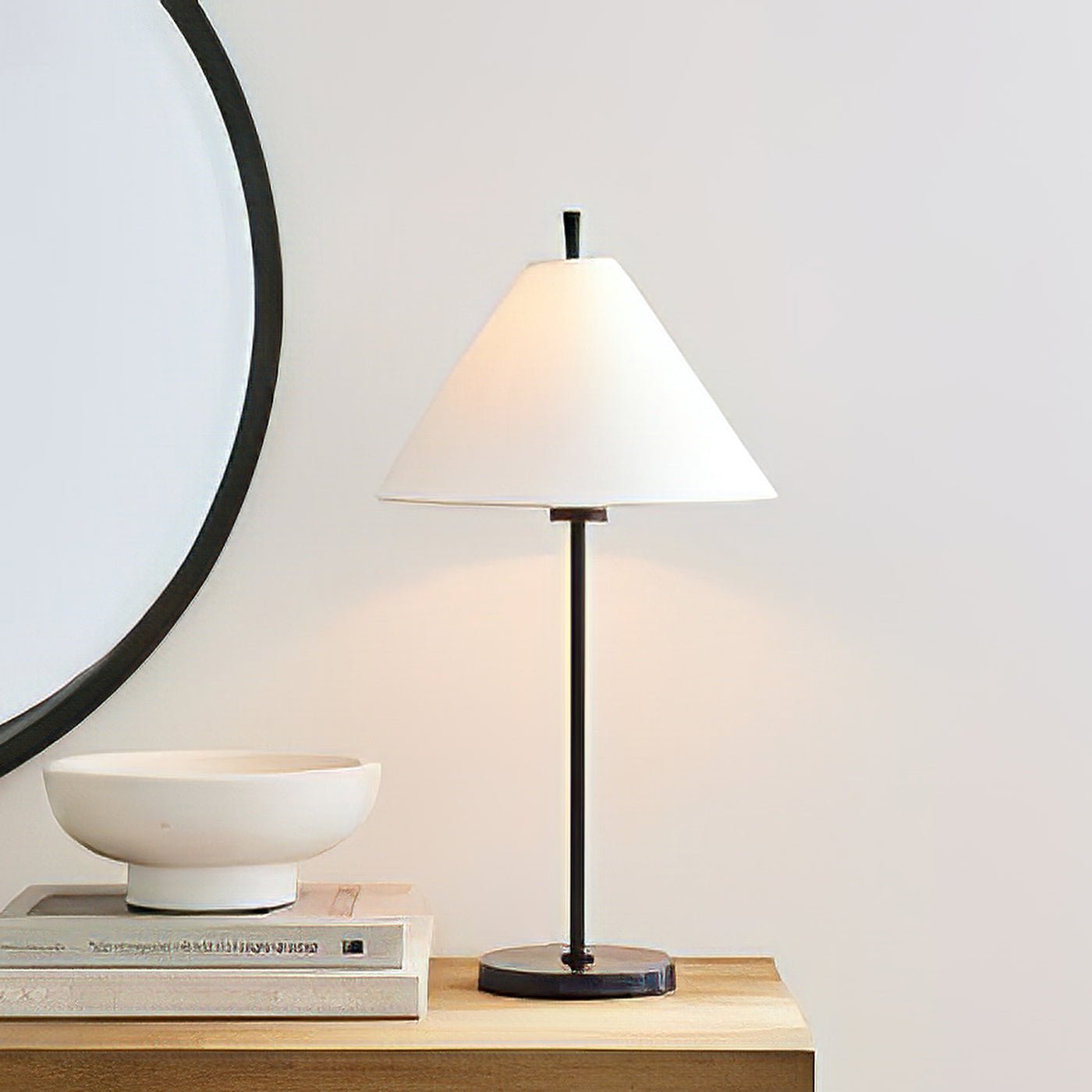Ellis Table Lamp | Metal, Fabric | Gold, Black