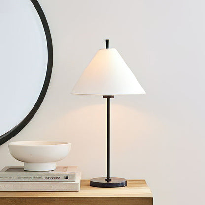 Ellis Table Lamp | Metal, Fabric | Gold, Black