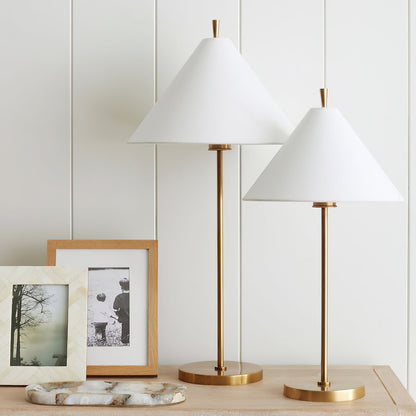 Ellis Table Lamp | Metal, Fabric | Gold, Black