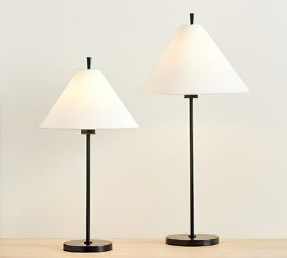 Ellis Table Lamp | Metal, Fabric | Gold, Black