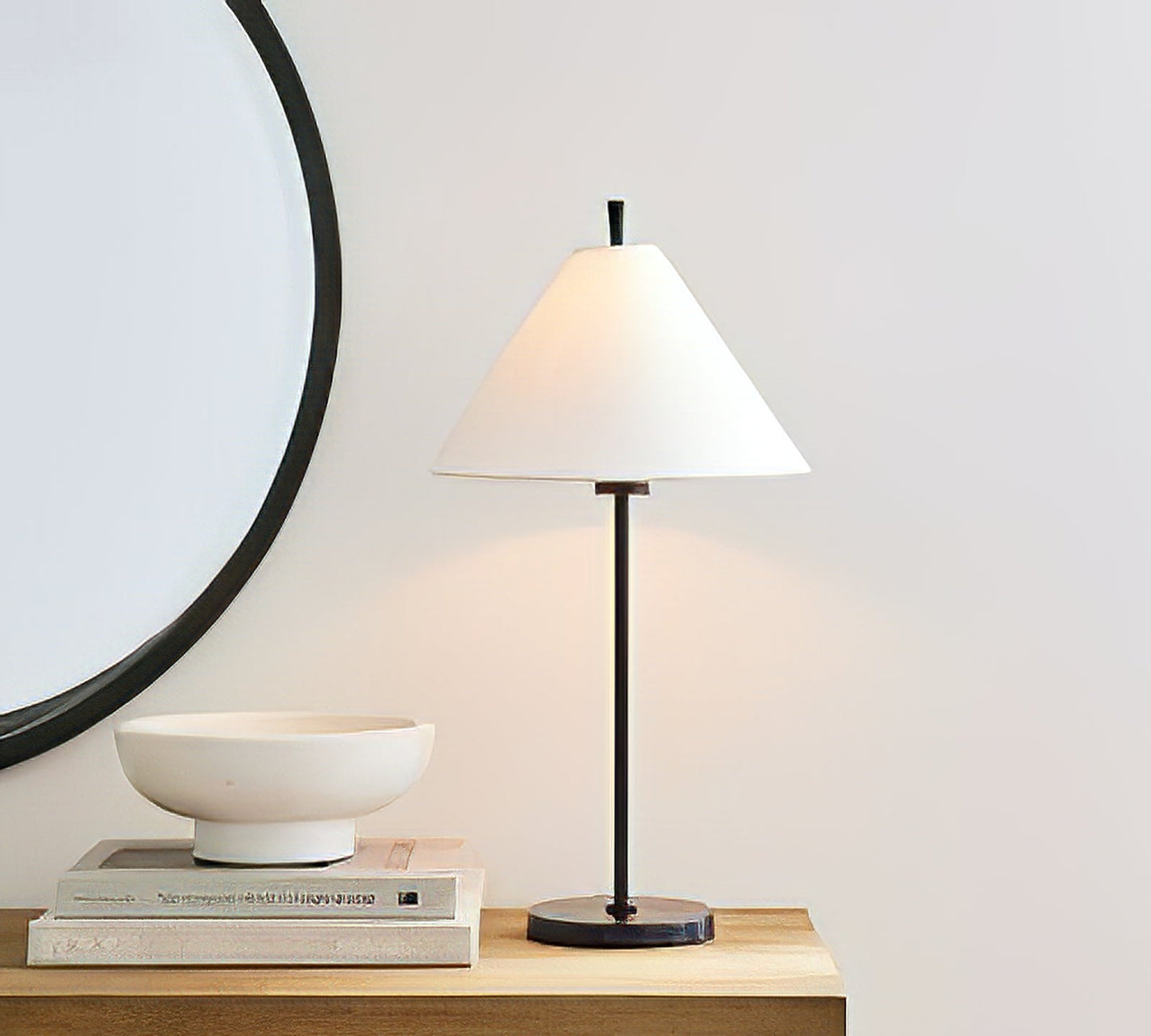 Ellis Table Lamp | Metal, Fabric | Gold, Black