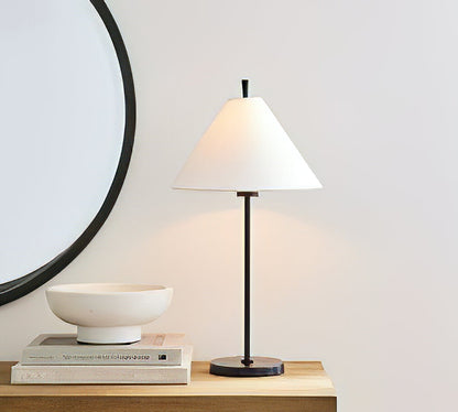 Ellis Table Lamp | Metal, Fabric | Gold, Black