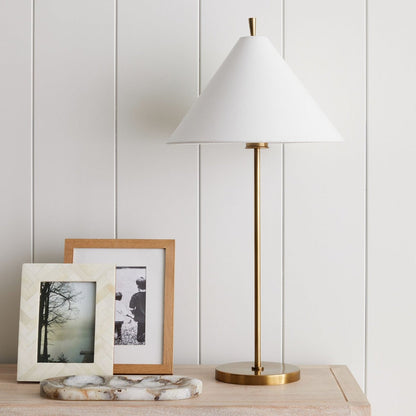 Ellis Table Lamp | Metal, Fabric | Gold, Black