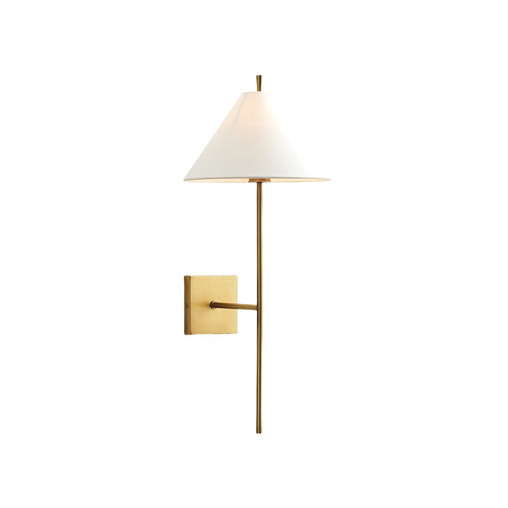 Ellis Wall Light | Brass Frame | White Shade