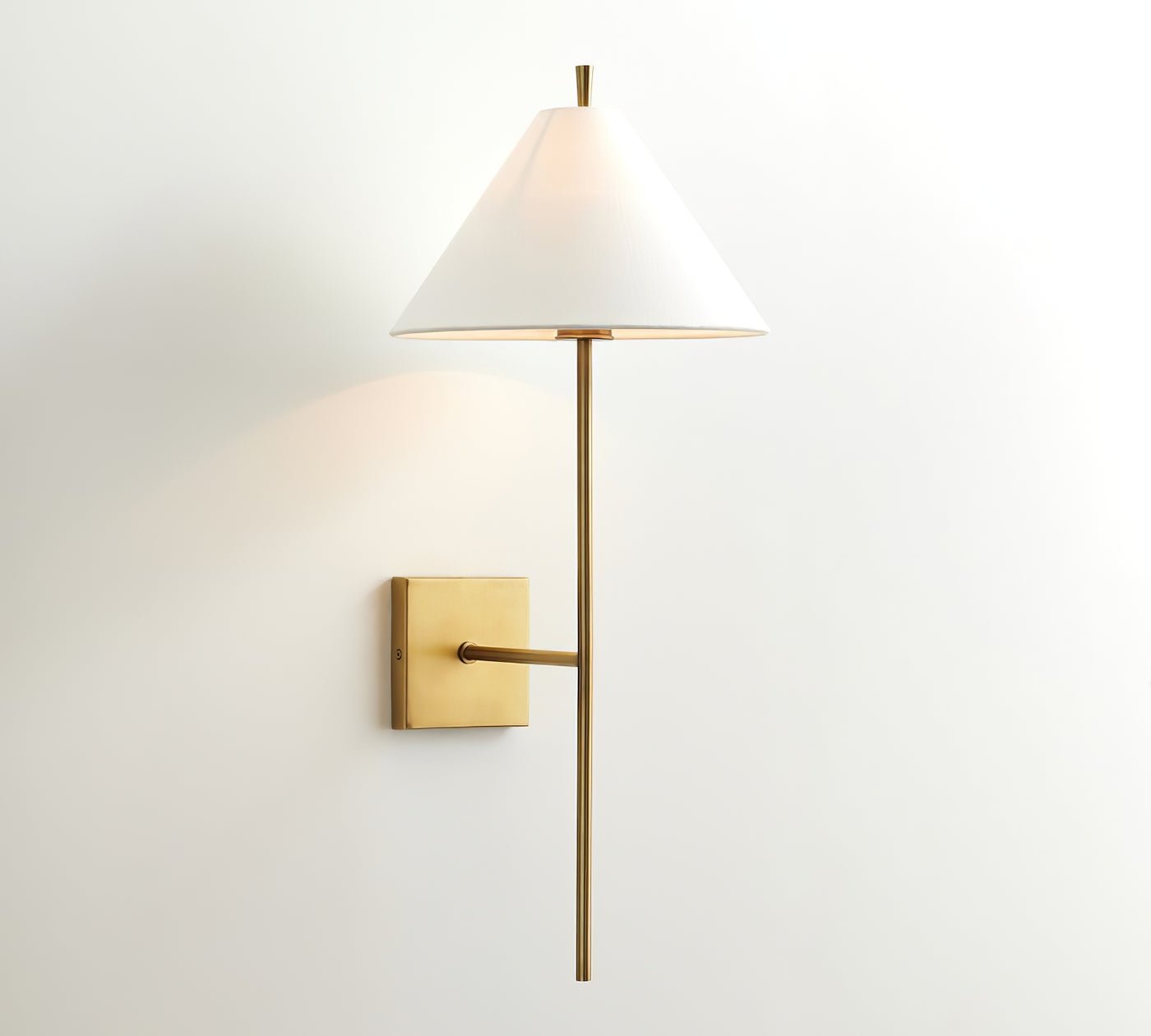 Ellis Wall Light | Brass Frame | White Shade